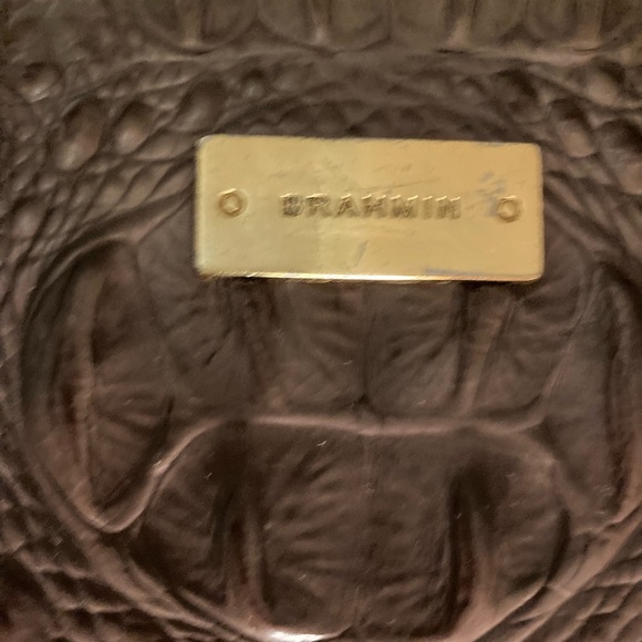 Brahmin Brown Crocodile Embossed Shoulder Bag - Picture 5 of 8